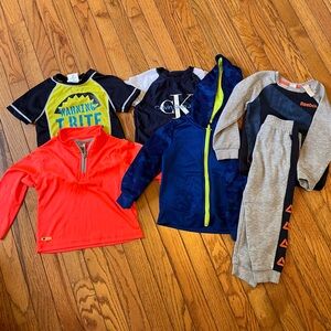 3t summer bundle - rash guards, sweat suit, long sleeve and hoodie